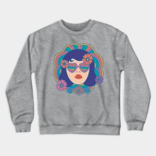 Retro Groovy Girl Crewneck Sweatshirt